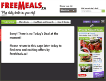Tablet Screenshot of freemeals.ca